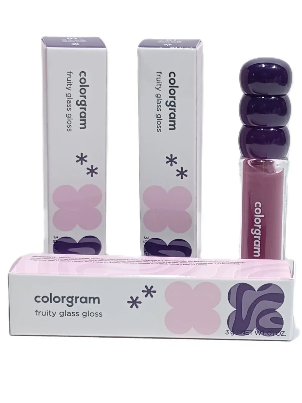 1 NIB COLORGRAM FRUITY GLASS GLOSS 01 GRAPE COKE RARE Hydrating Plumping
